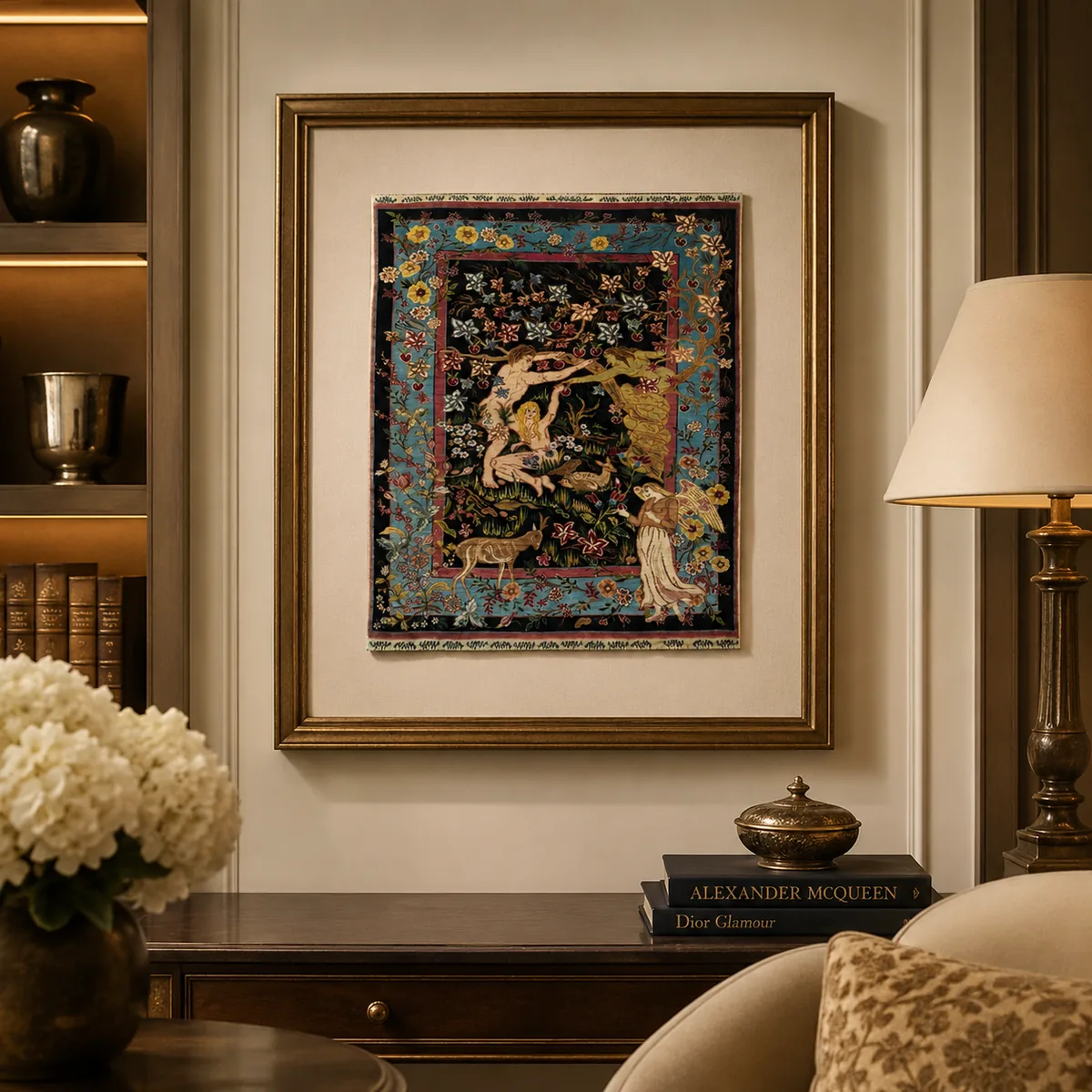 Hereke Silk - Paradise Garden, thumbnail 3 of 6