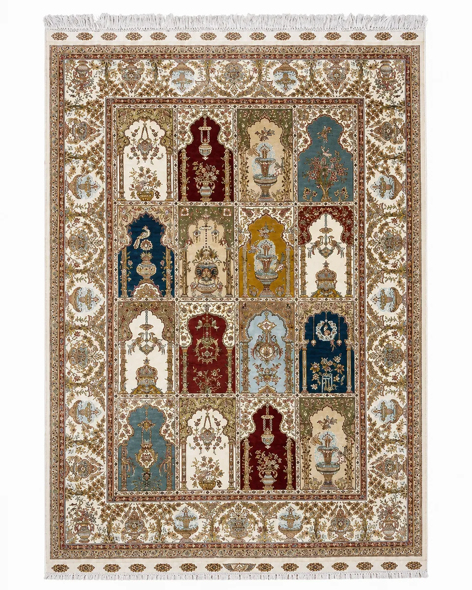 Turkish Silk No. V — Pure Silk handwoven carpet from Turkish Carpet Tradition, available at our Sultanahmet shop