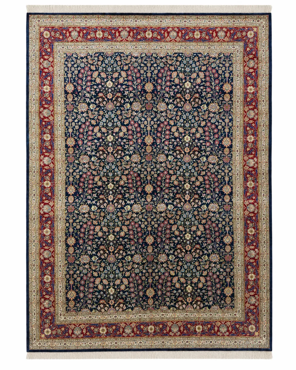 Hereke Silk — Pure Silk handwoven carpet from Hereke, Turkey, available at our Sultanahmet shop